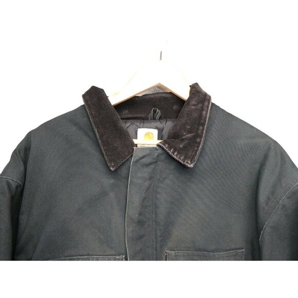 Vintage Carhartt C03  52 TALL Arctic Quilt Duck Canvas Black Work Jacket Coat - Picture 5 of 15